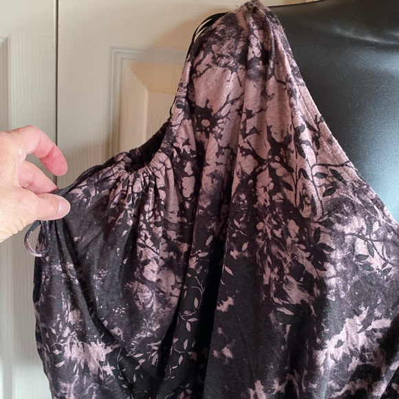 Free People NWT Abracadabra Cold Shoulder Pullover Vneck Peplum Blouse medium - Picture 7 of 12